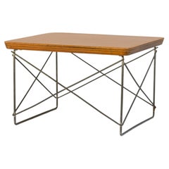 Vintage Eames Plywood Low Table Rod Base (LTR) in Birch and Zinc