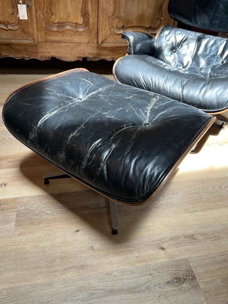 Américain Eames fauteuil de salon vintage en bois de rose, vers 1965 en vente