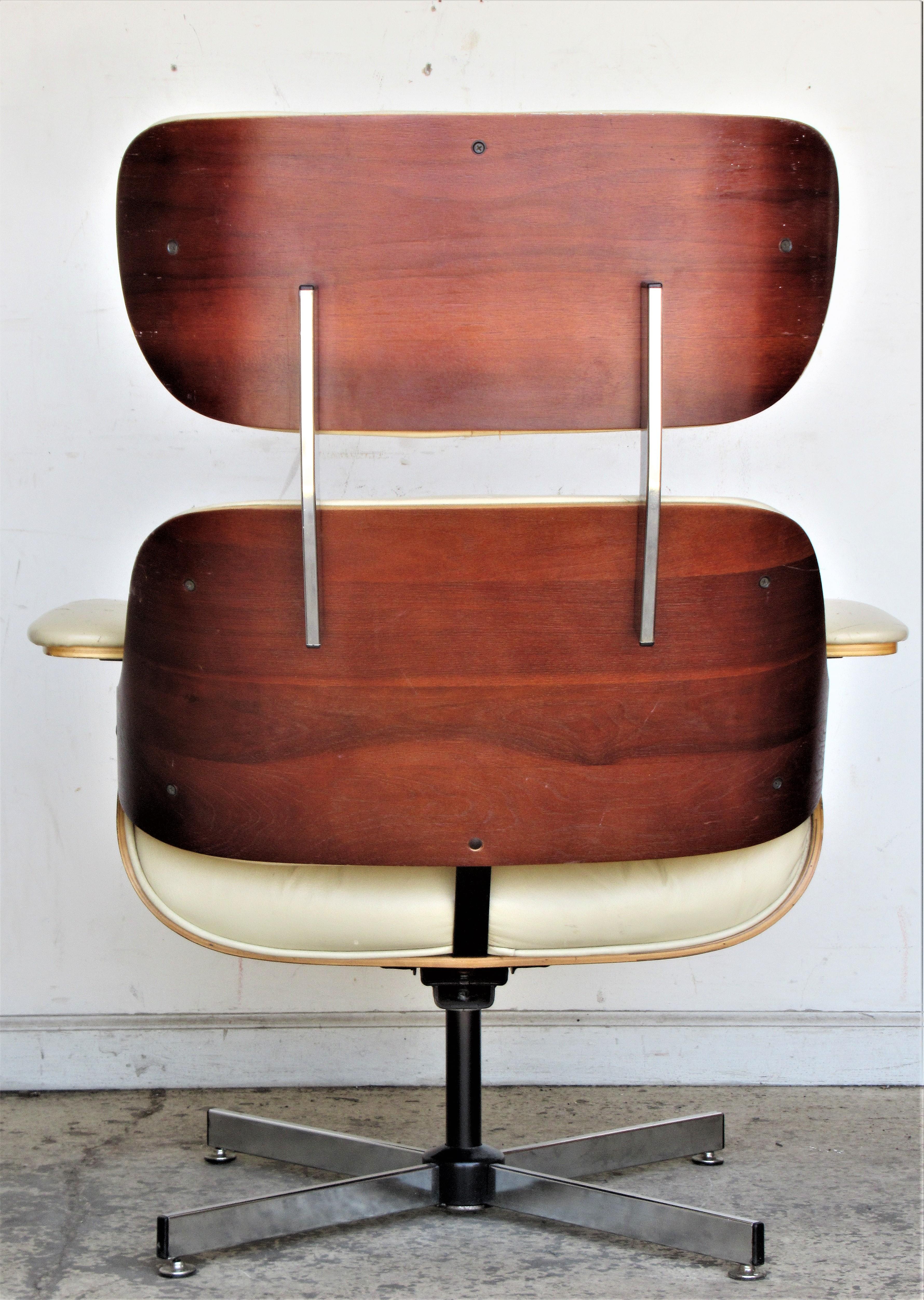 Vintage Eames Style Lounge Chair and Ottoman 1