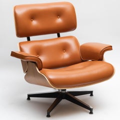 Vintage Eames Style Lounge Chair with Ottoman
