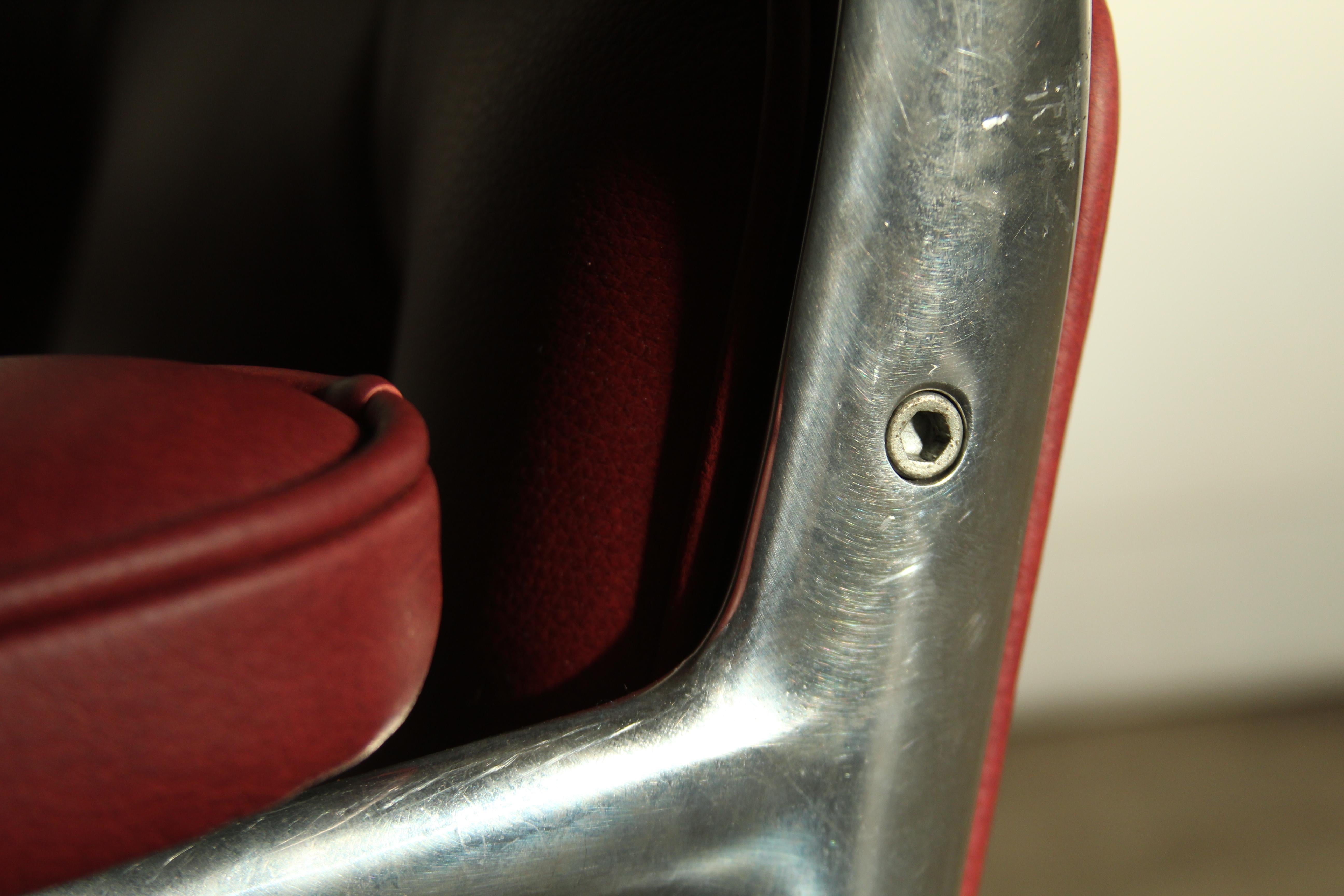 Vintage Eames Time Life Executive Chair in Oxblood Leather, 1970s 5