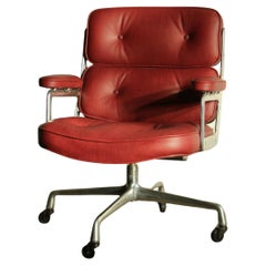 Vintage Eames Time Life Executive Chair in Oxblood Leather, 1970s