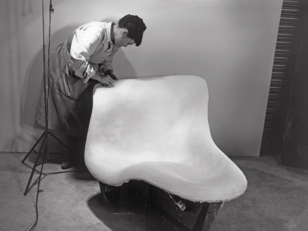 Vintage Eames Vitra La Chaise Chair, Original, Fiberglass First Generation, 1993 3