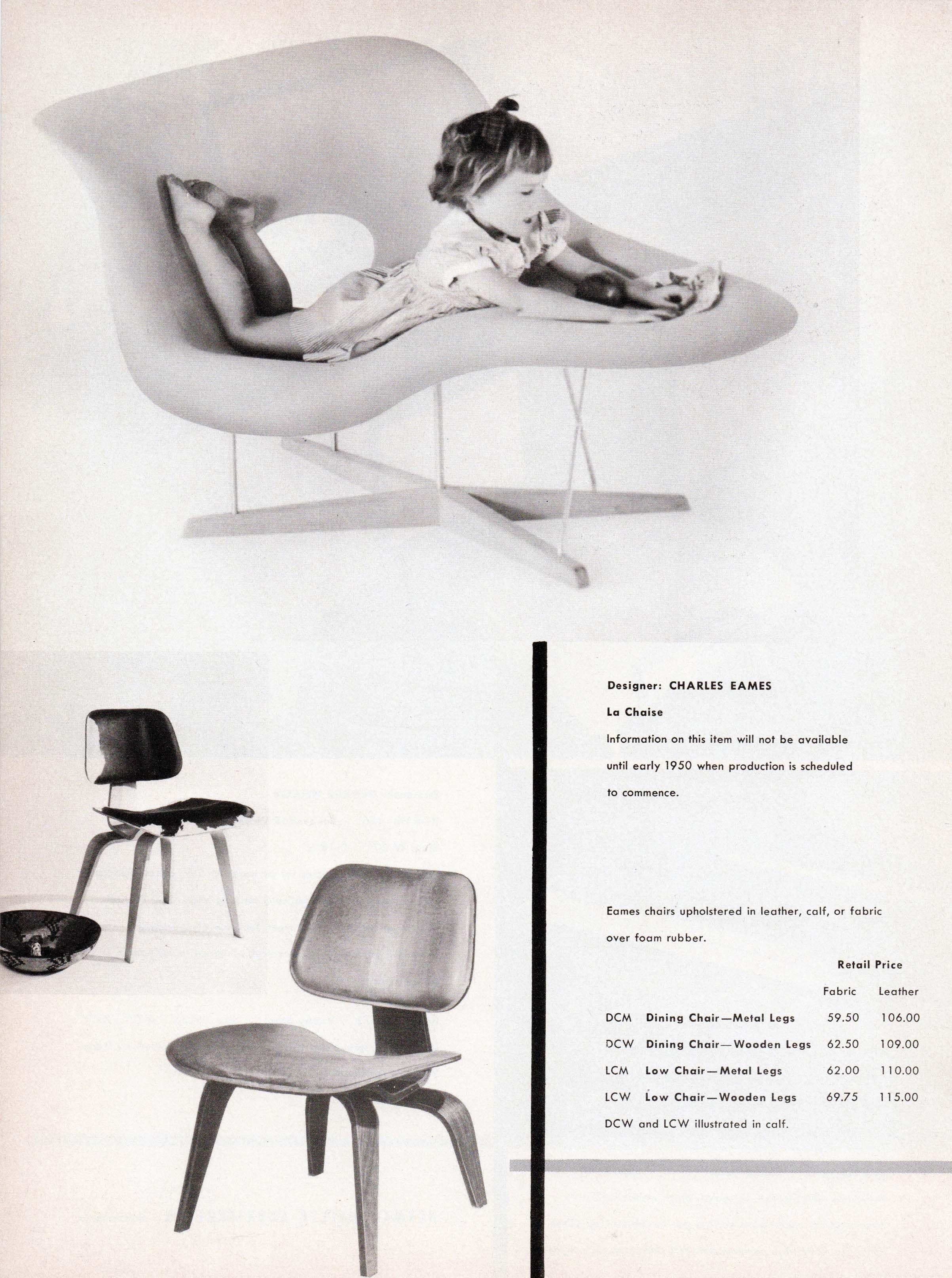 Vintage Eames Vitra La Chaise Chair, Original, Fiberglass First Generation, 1993 5
