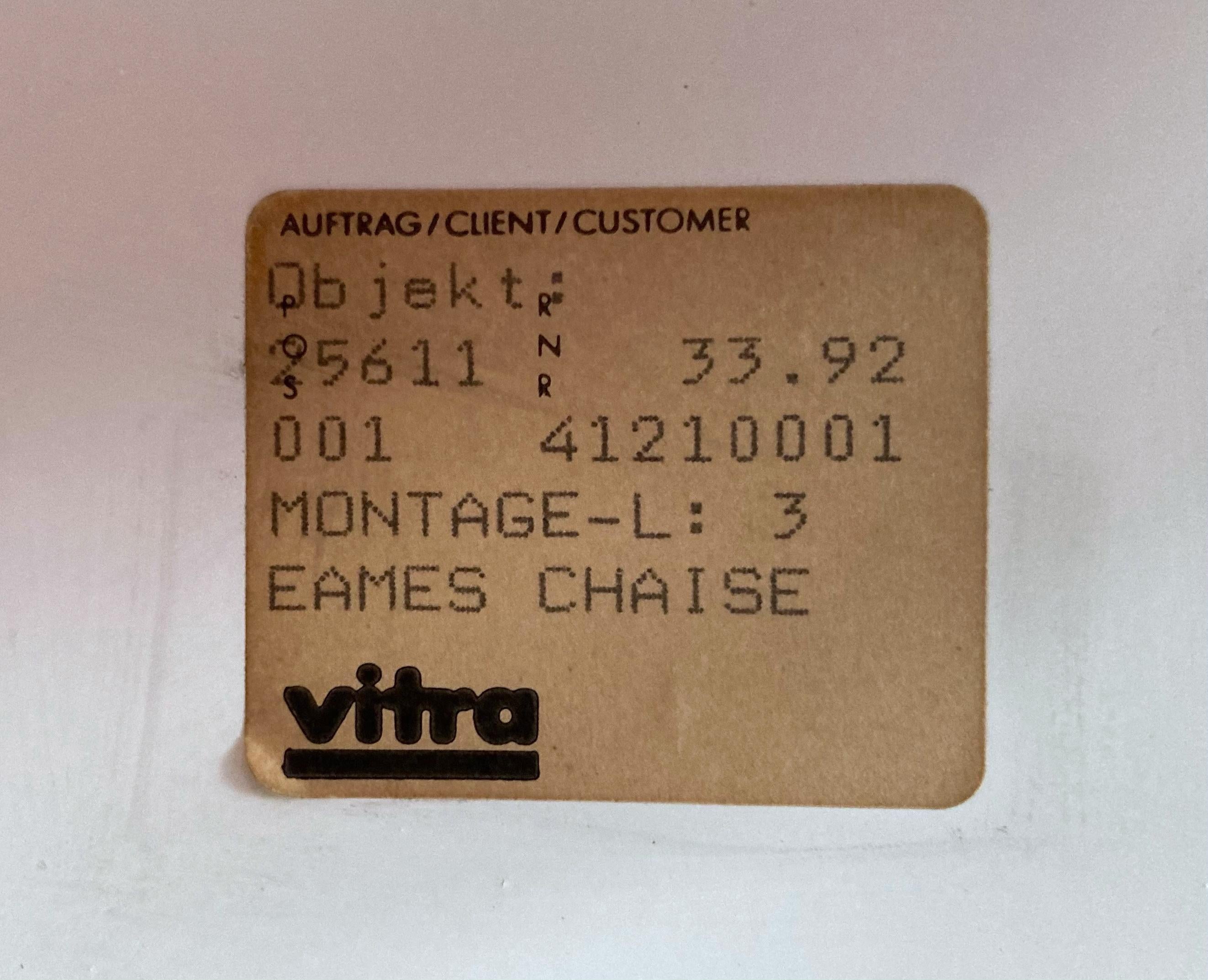 Vintage Eames Vitra La Chaise Chair, Original, Fiberglass First Generation, 1992 For Sale 4
