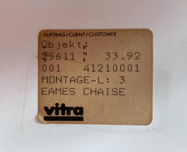Vintage Eames Vitra La Chaise Chair, Original, Fiberglass First Generation, 1992 For Sale 6