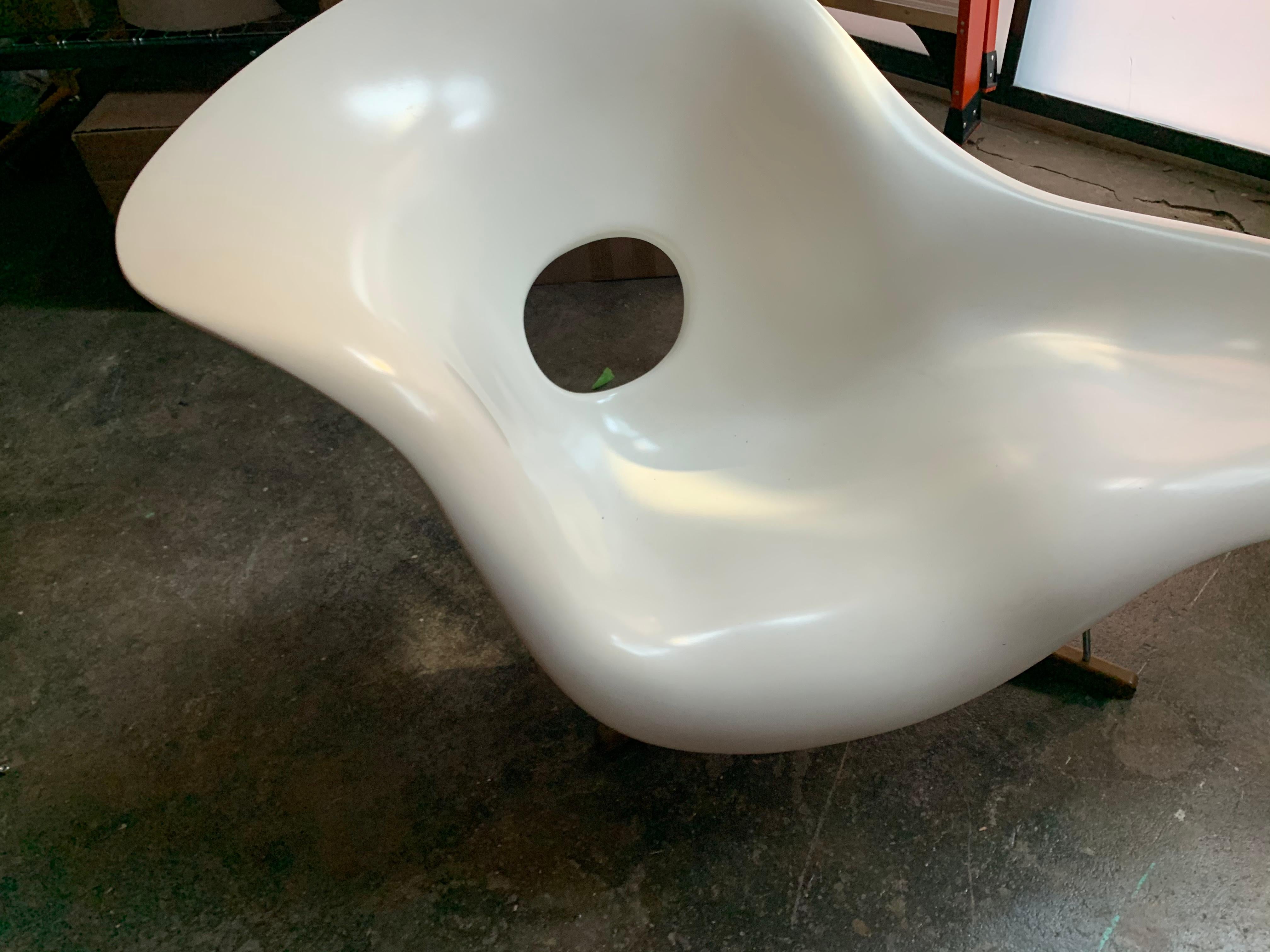 Vintage Eames Vitra La Chaise Chair, Original, Fiberglass First Generation, 1993 In Good Condition In Brooklyn, NY