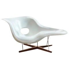 Vintage Eames Vitra La Chaise Chair, Original, Fiberglass First Generation, 1993
