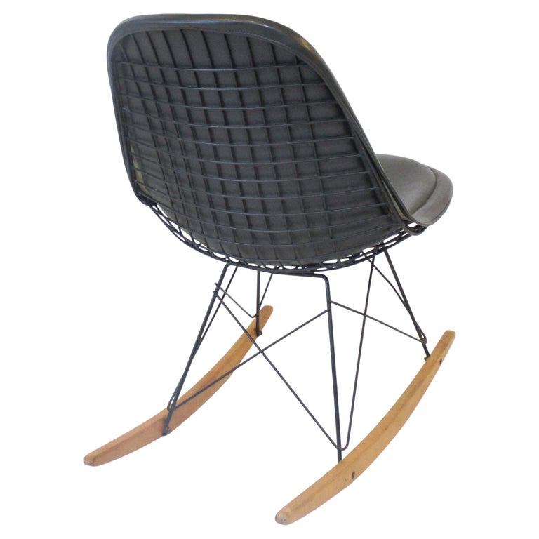 Vintage Eames Wire Rocking Chair for Herman Miller For Sale at 1stDibs