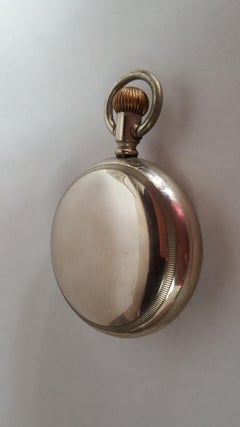 Vintage Early 1900s Elgin Silver Pocket Watch, 17 Jewel, Signed B. W. Raymond