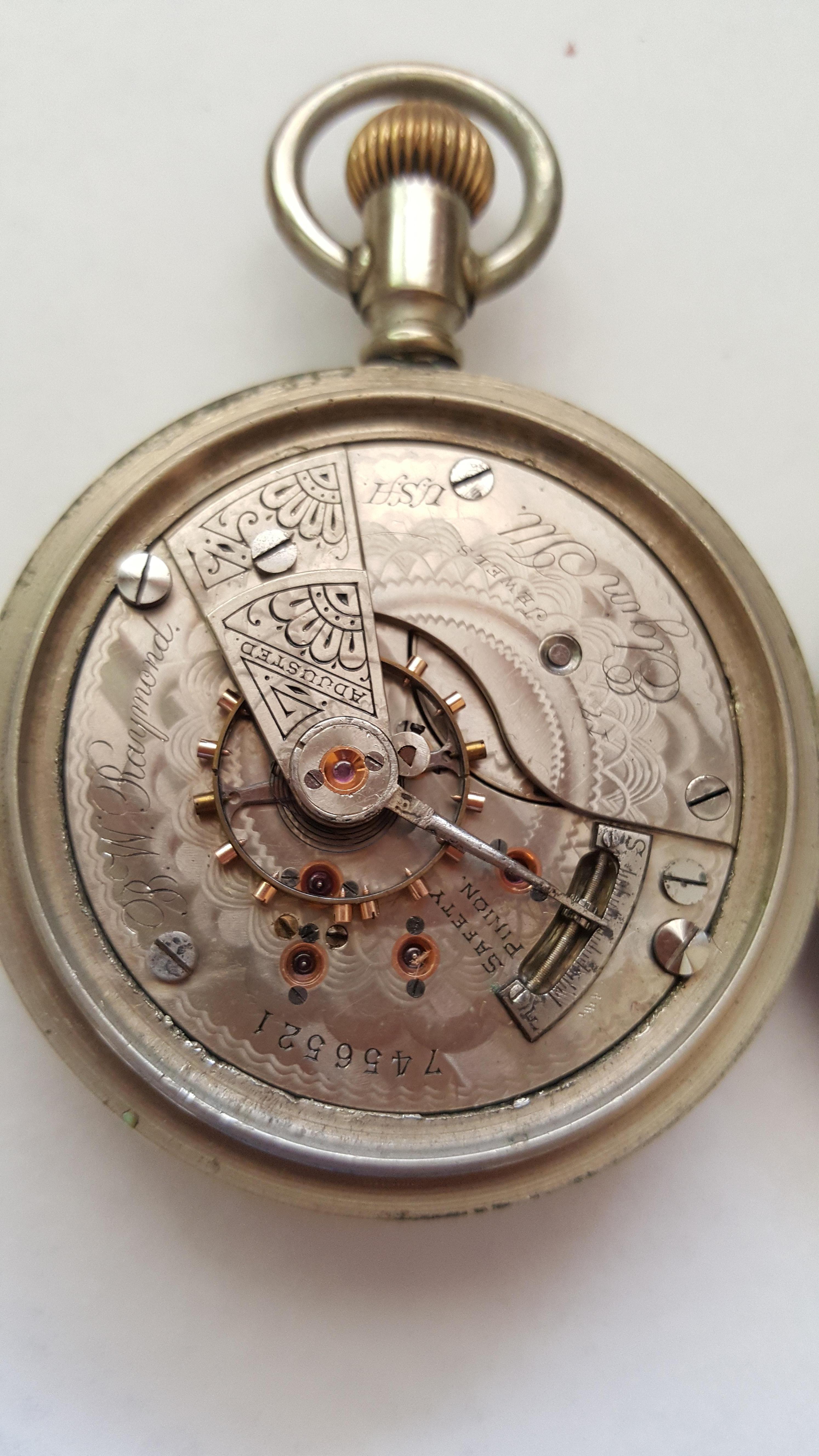 elgin pocket watch silver
