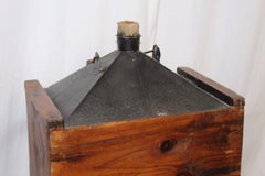 Vintage Early 1900s Oil Can in Wooden Box