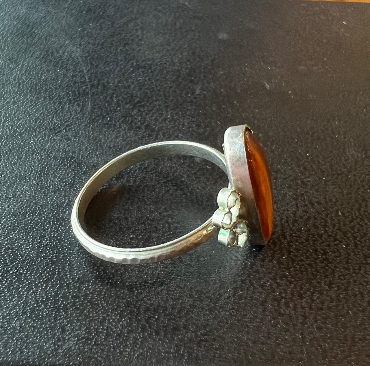 vintage amber ring