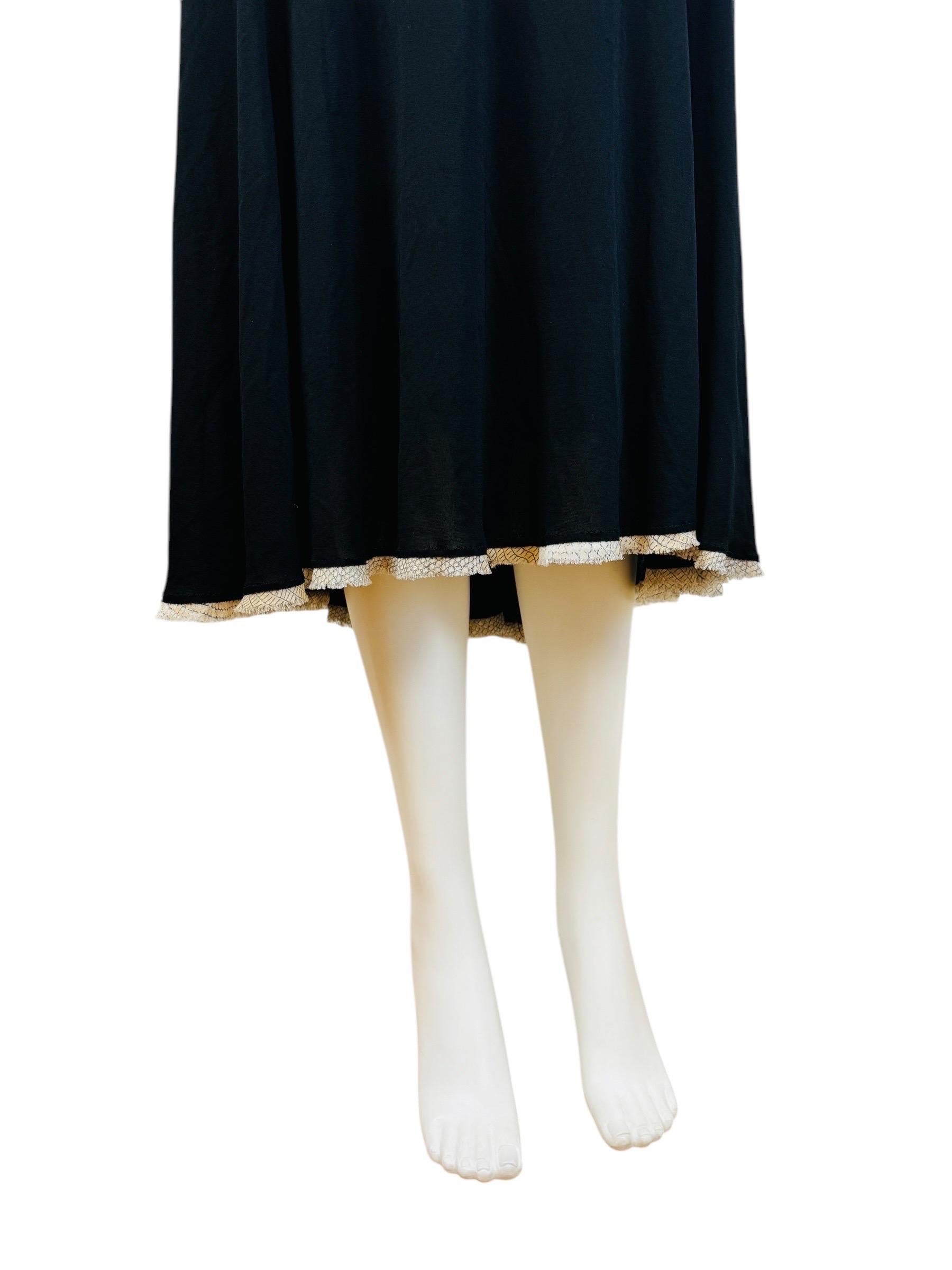 Vintage Early 2000s Y2K Roberto Cavalli Black Halter Keyhole Cut Out Midi Dress For Sale 5