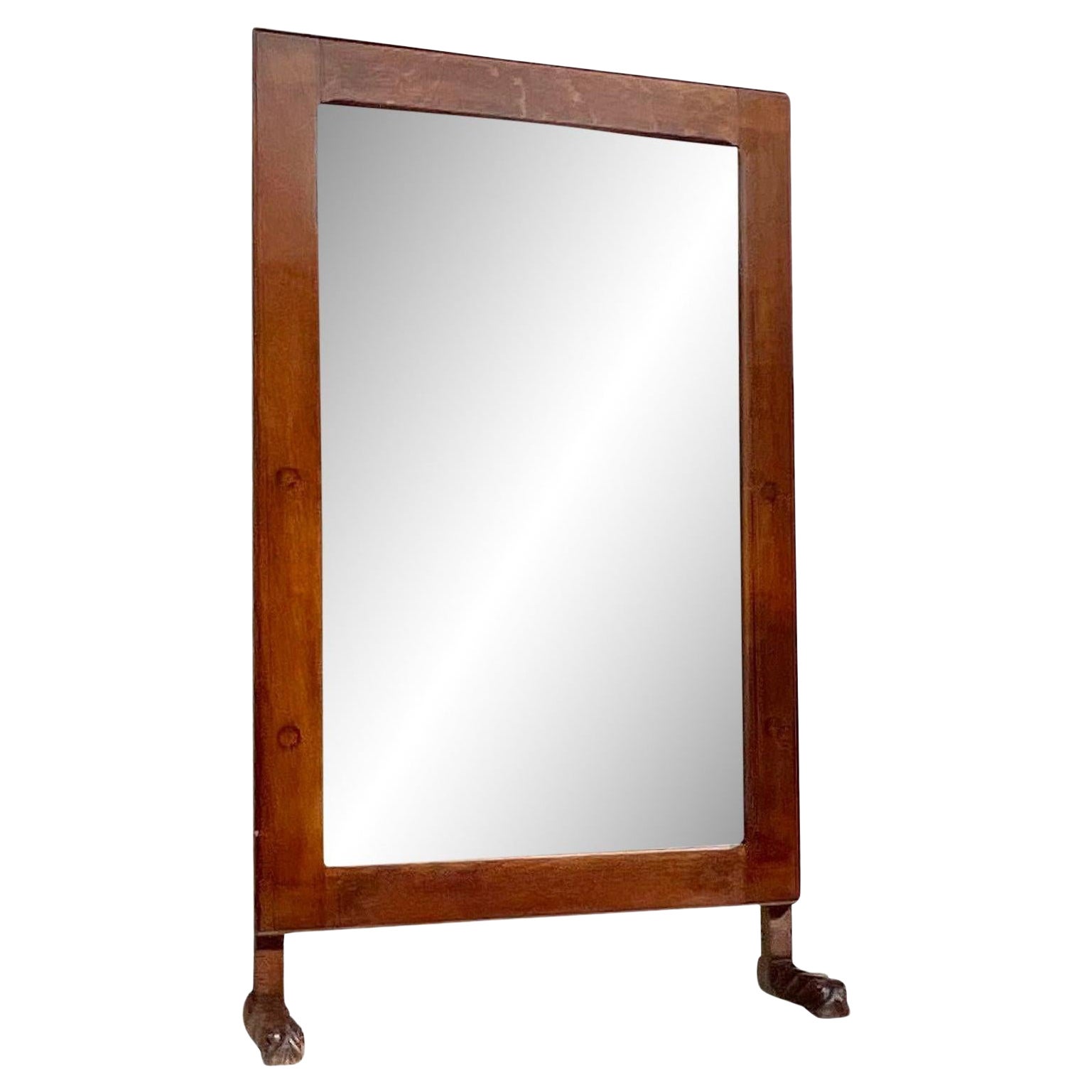 Vintage Early 20th Century Boho Standing Floor Mirror (Miroir sur pied)