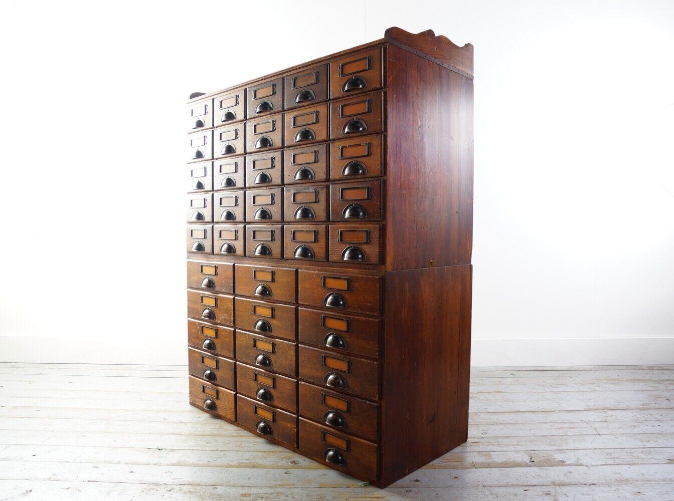 Vintage Early 20th Century Haberdashery or Office Organiser Bank of Drawers In Good Condition For Sale In STOKE ON TRENT, GB