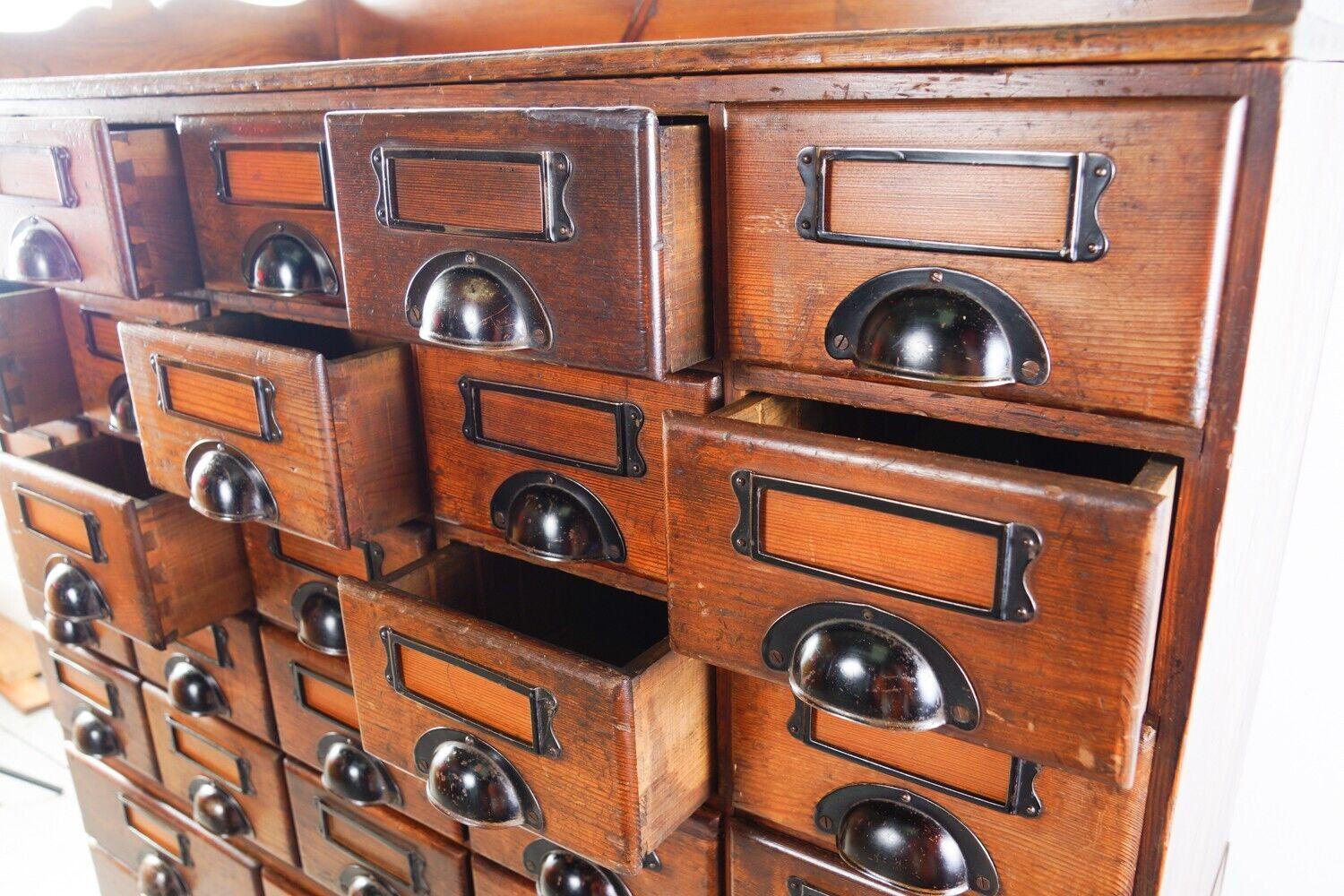 Vintage Early 20th Century Haberdashery or Office Organiser Bank of Drawers For Sale 3