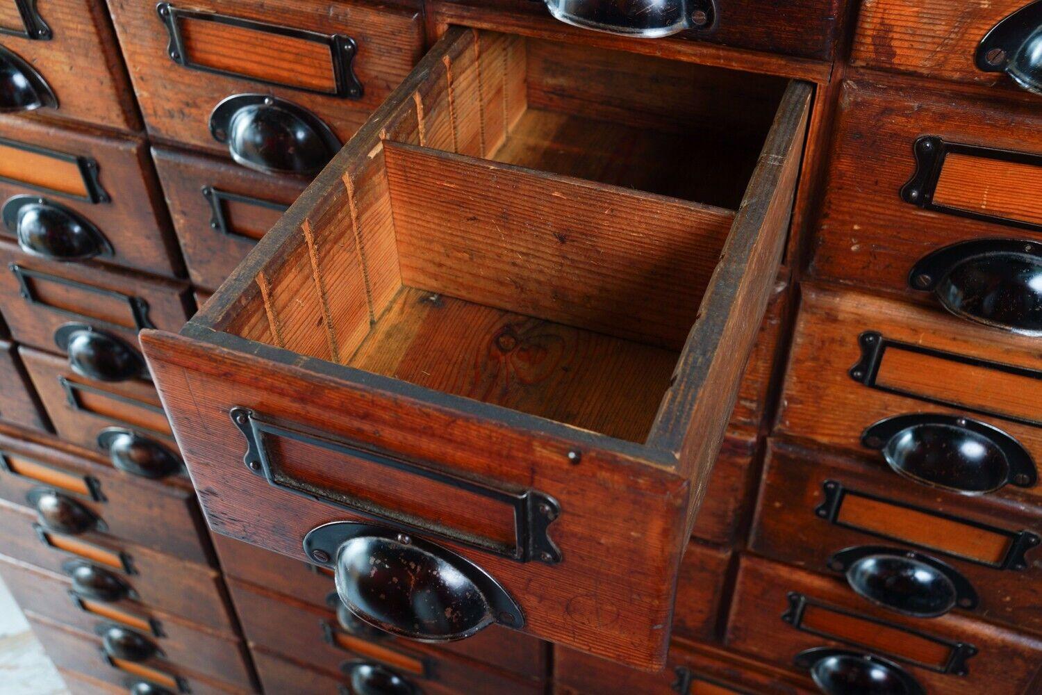 Vintage Early 20th Century Haberdashery or Office Organiser Bank of Drawers For Sale 4
