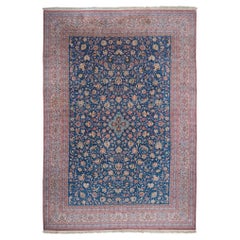 Vintage Early 20th Century Multi-Color Floral Design Wool Carpet
