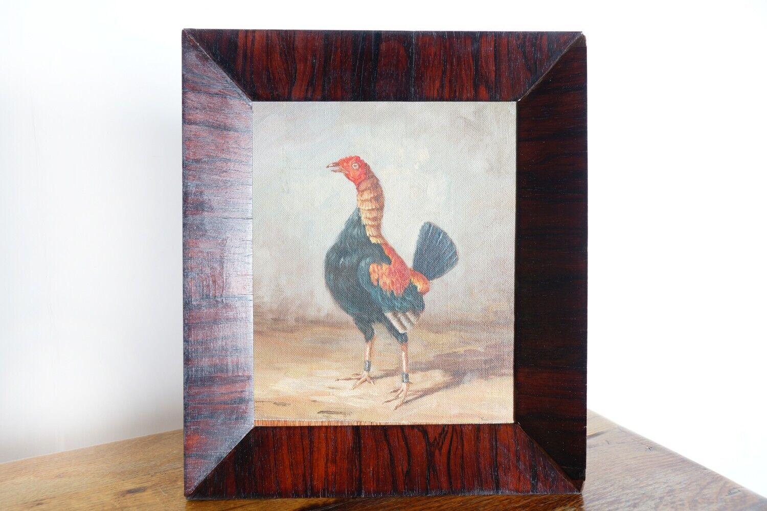 Vintage Early 20th Century Picture of a Cockerel In Excellent Condition For Sale In STOKE ON TRENT, GB