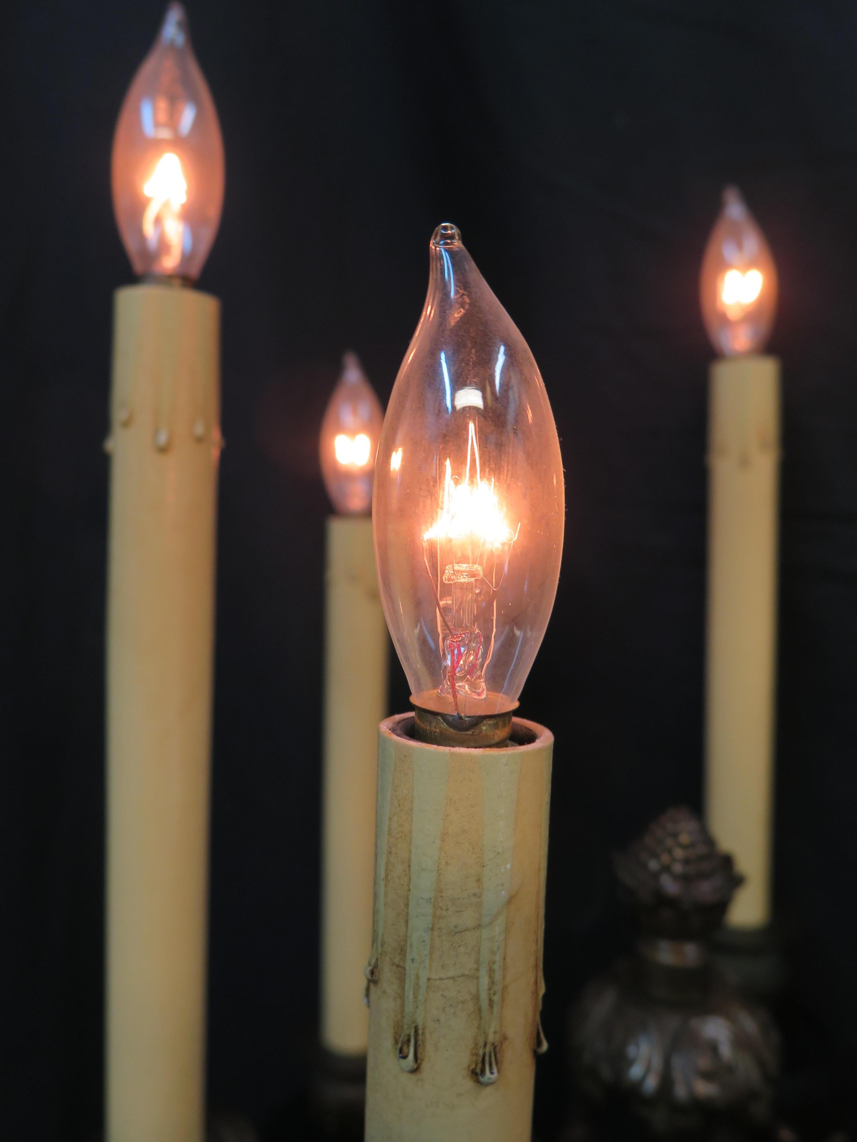 Vintage Early 20th Century Tall Edwardian Candelabra Lampen im Angebot 3