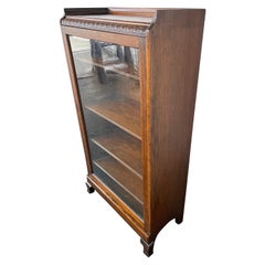 Vintage Early American Book Case or Shelf with Hand Carved Details