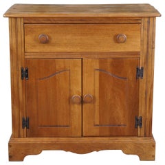 Retro Early American Style Country Pine Farmhouse Cabinet Sideboard Console