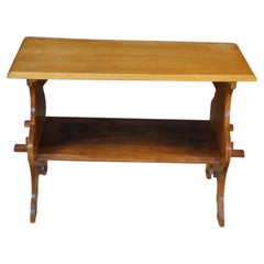 Vintage Early American Style Mahogany Library Console Book Stand Side End Table