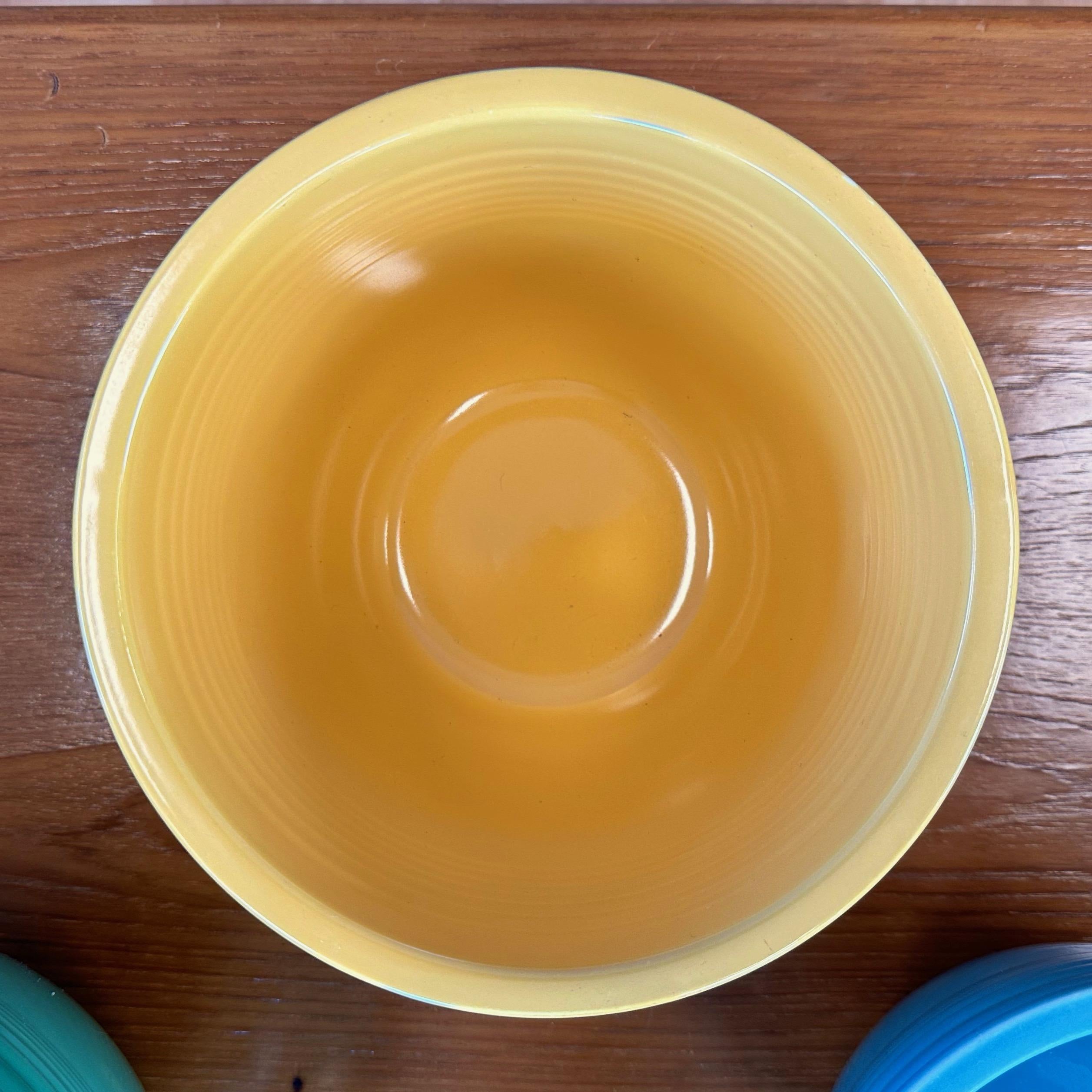 Early Vintage Fiestaware Nesting Mixing Bowls, Multi-Color Set of Six, c. 1940 For Sale 4