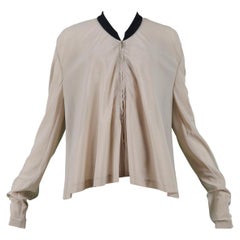 Vintage Early Helmut Lang Nude Mesh Jacket with Black Trim