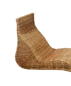 Vintage Early Ikea Karlskrona Wicker Chaise Longue by Carl Öjerstam, 1990s