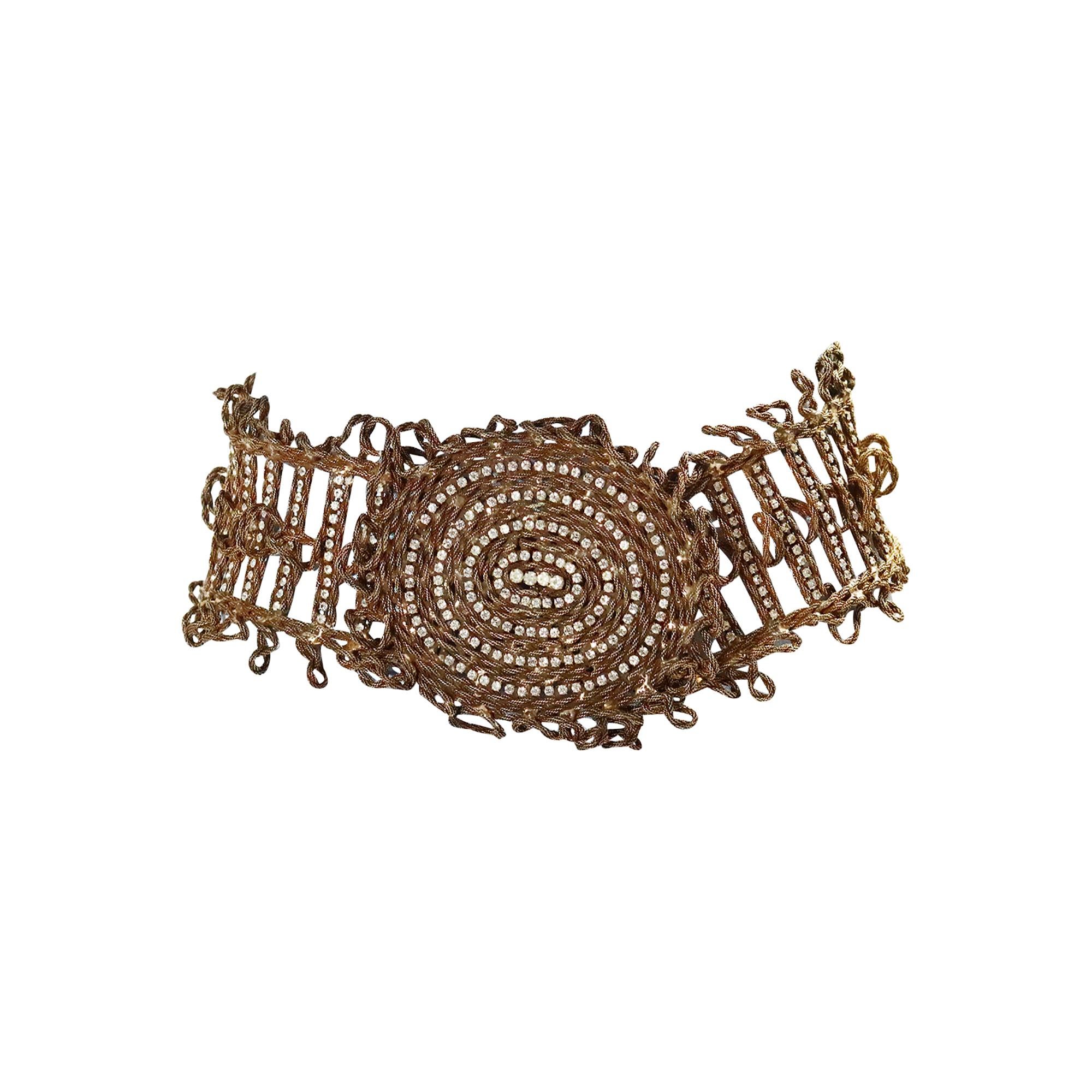 Vintage Early KJL Mesh Like Diamante Wide Belt Circa 1960s For Sale 2