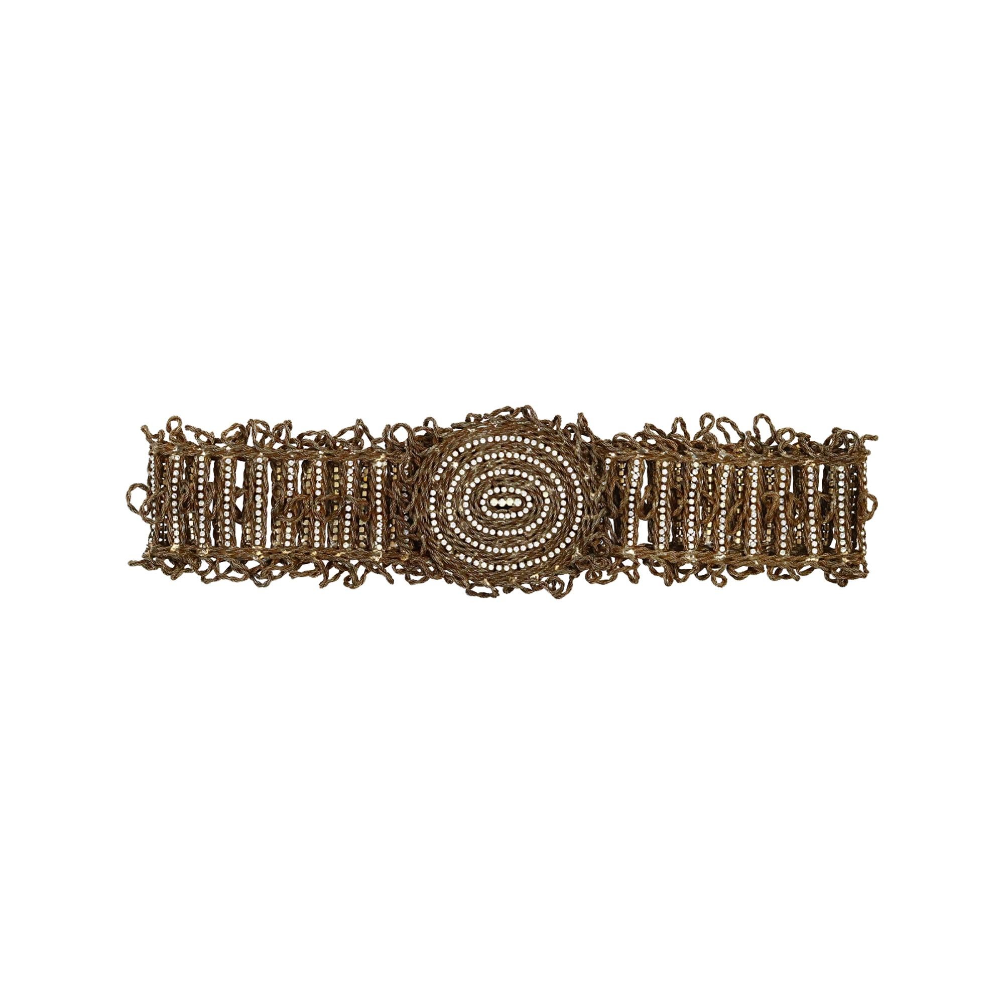 Vintage Early KJL Mesh Like Diamante Wide Belt Circa 1960s For Sale 3