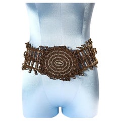 Vintage Early KJL Mesh Like Diamante Wide Belt Circa 1960s