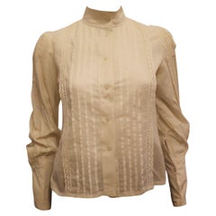 Camicetta in cotone bianco Laura Ashley, vintage e di inizio secolo