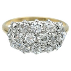 Vintage By, anello a fascia con diamanti brillanti bicolore in oro 18 carati