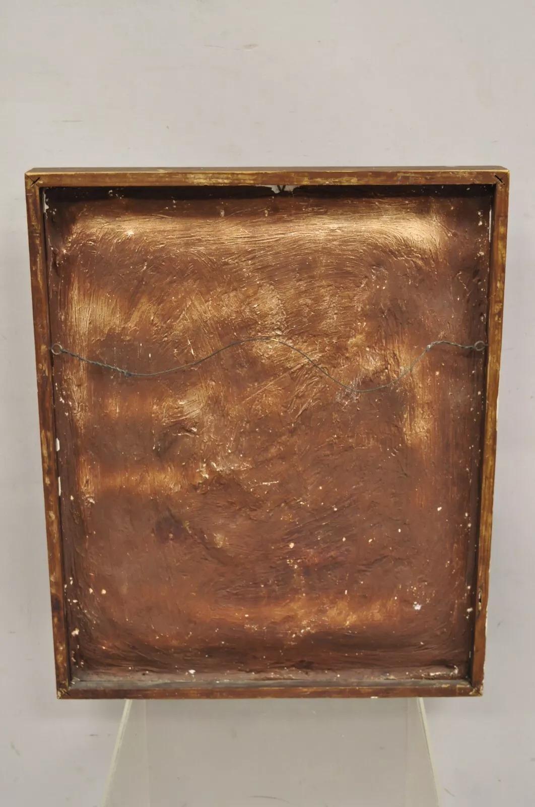 Vintage Early Times Kentucky Bourbon Whiskey Plaster Replica Art Painting Plaque For Sale 3