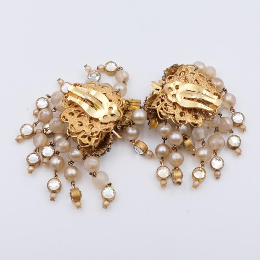 Women's or Men's Vintage Earrings Faux Pearls 1950s