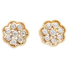 Ohrringe aus Gold und Diamanten im Vintage-Stil