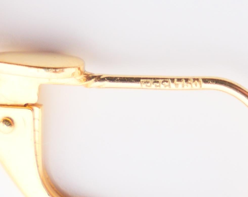 Vintage-Ohrringe, natürlicher 0.6ctw Saphir, Diamanten, massives 18 Gold /3,15gr, Vintage 5