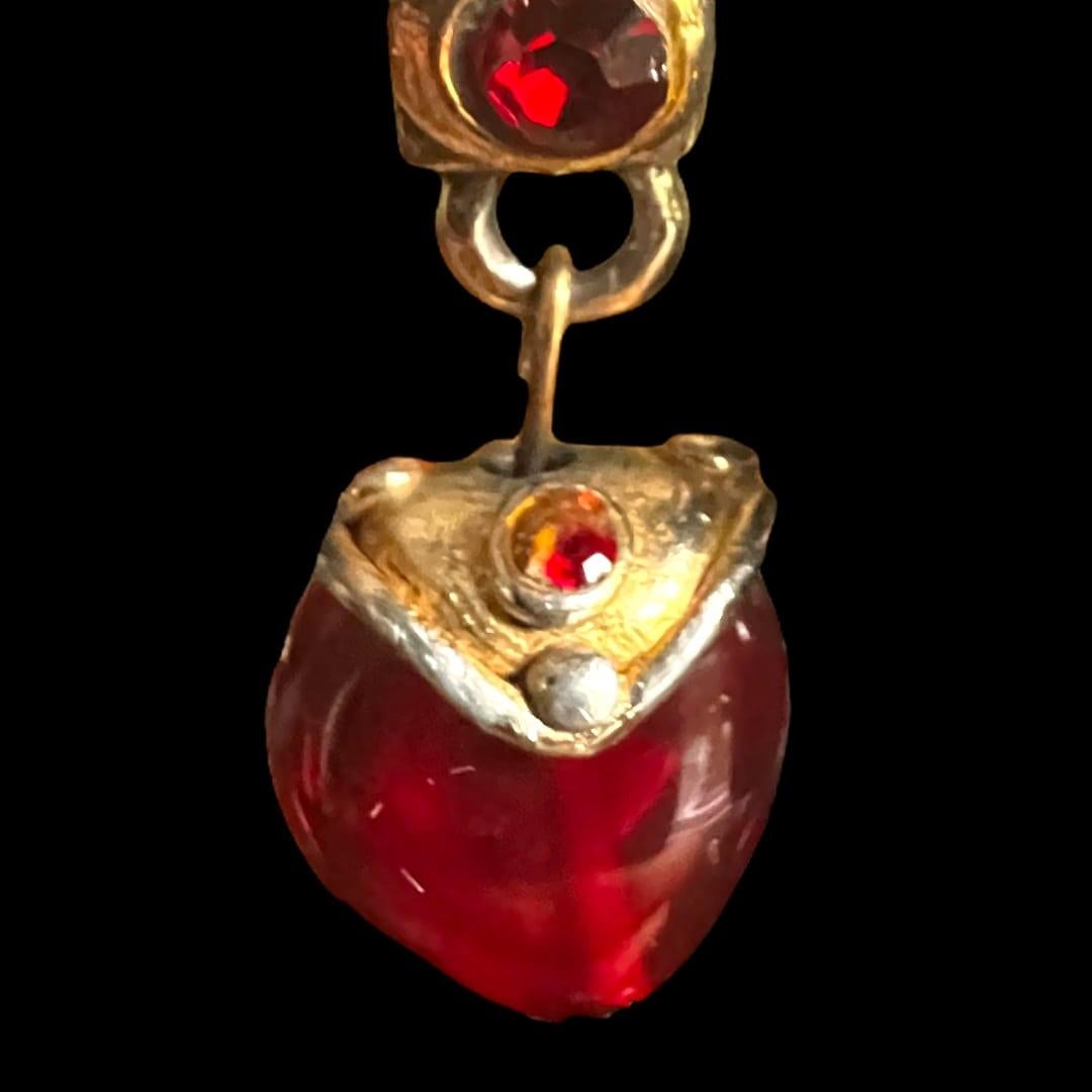 Vintage earrings signed Jacky de g In Good Condition For Sale In BÈGLES, FR