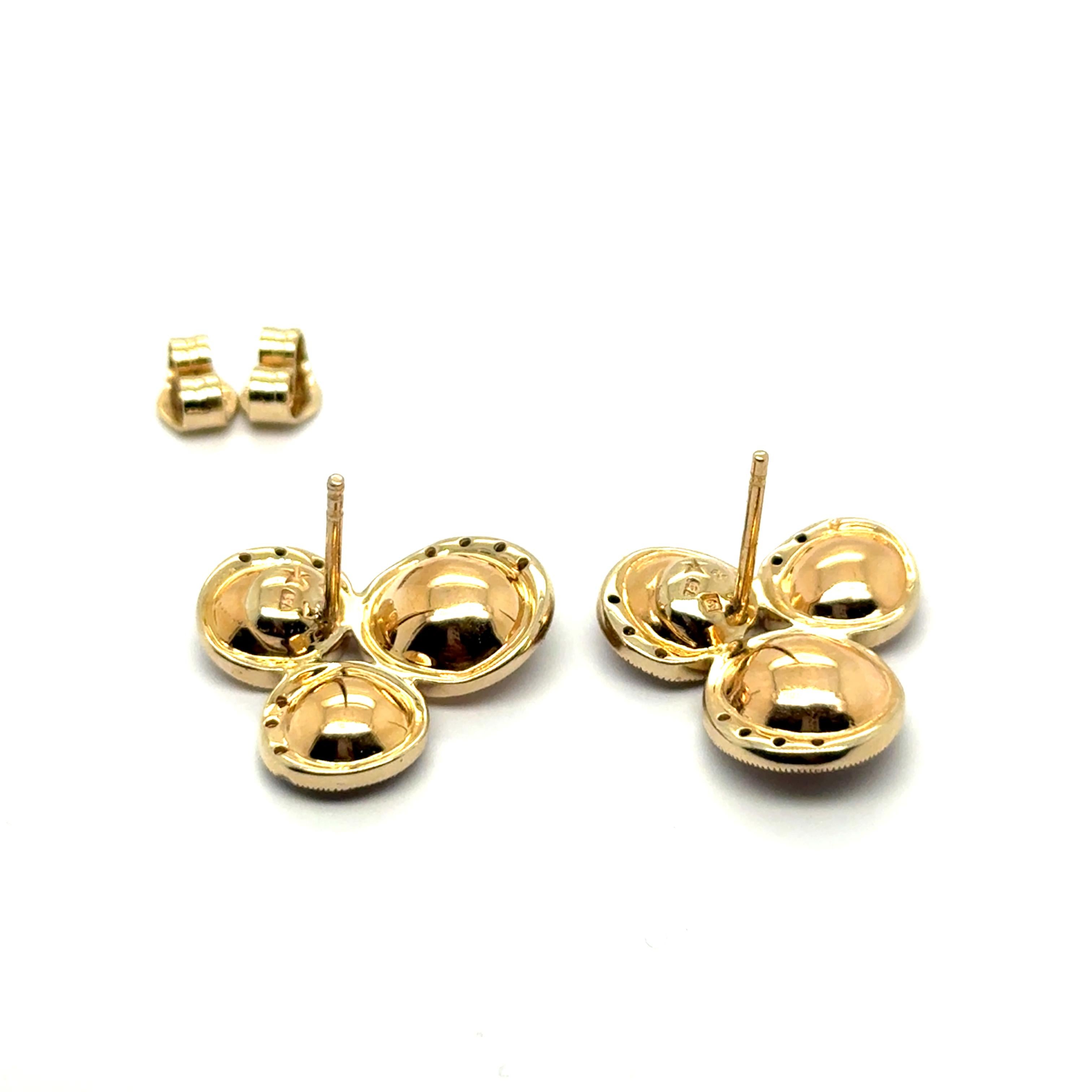 Pendientes vintage con diamantes en oro amarillo de 18 quilates de H. Stern en venta 5