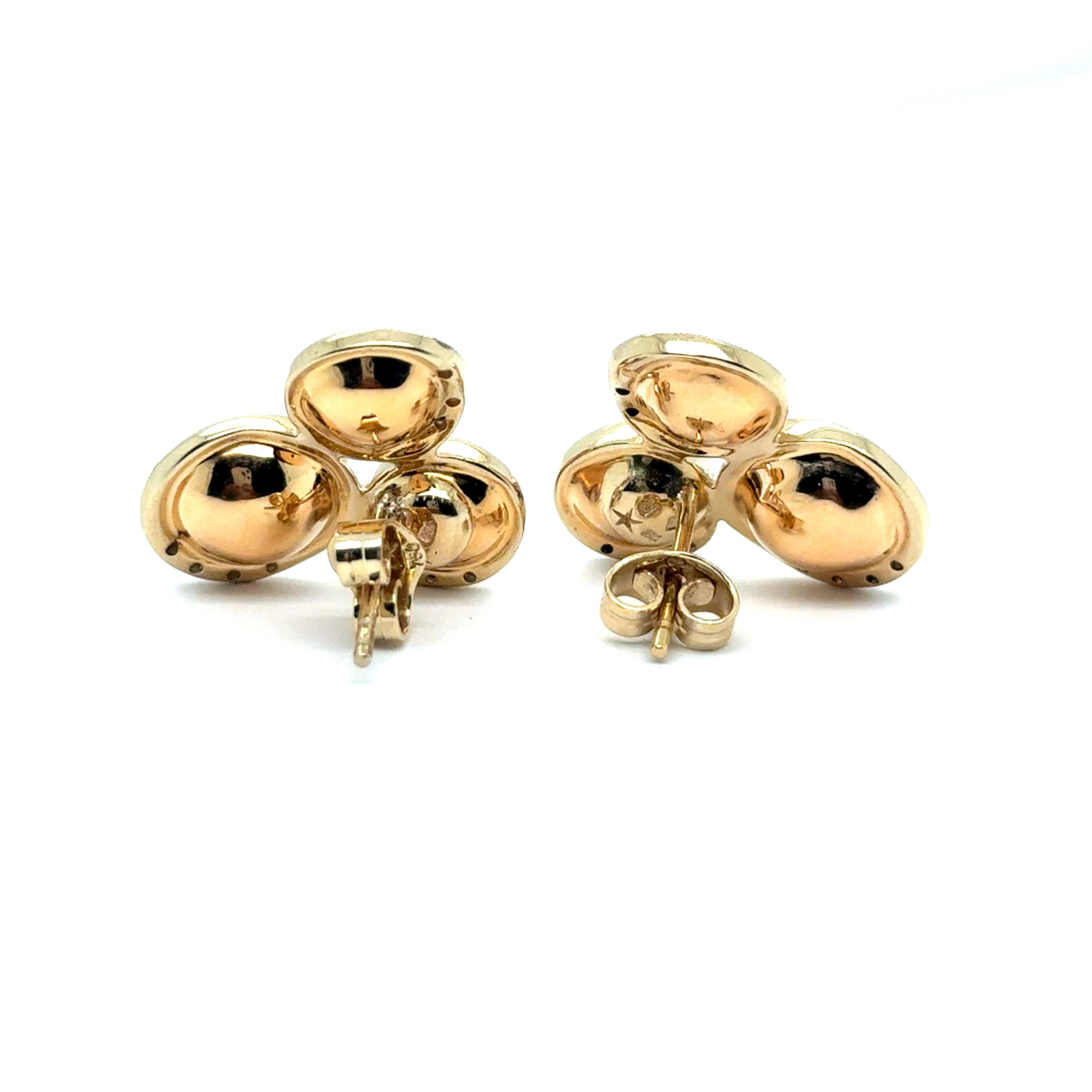 Pendientes vintage con diamantes en oro amarillo de 18 quilates de H. Stern en venta 6