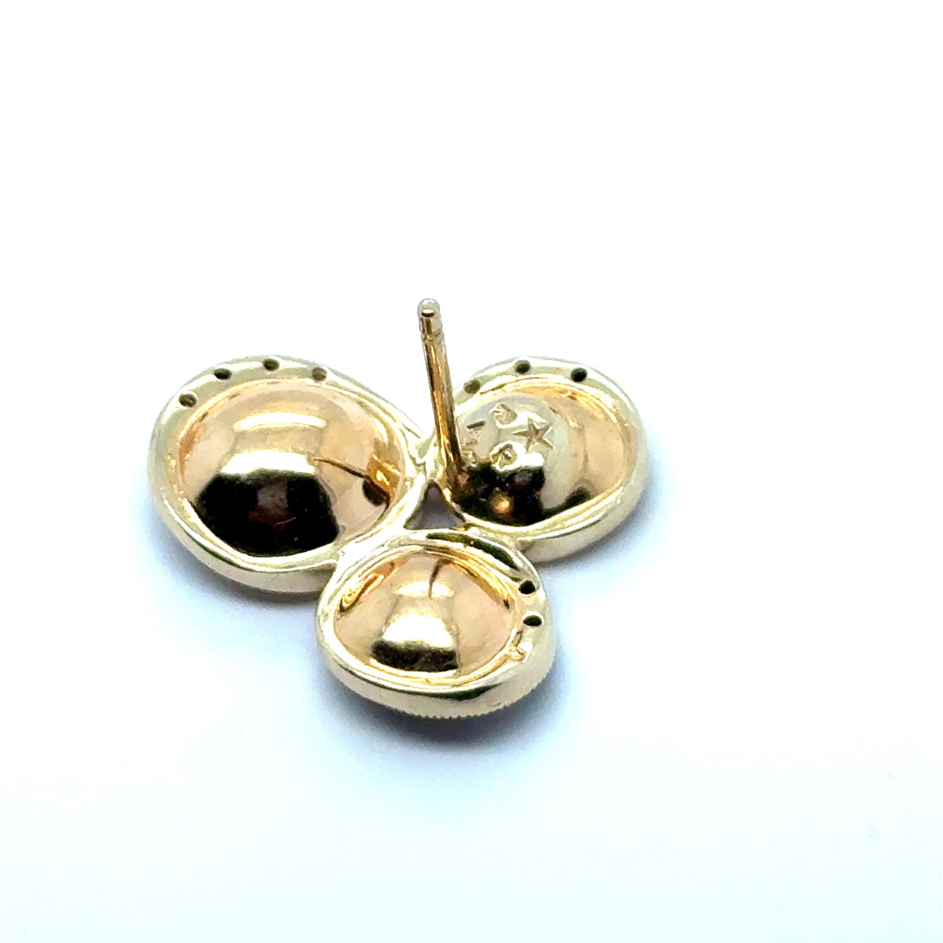 Pendientes vintage con diamantes en oro amarillo de 18 quilates de H. Stern en venta 7