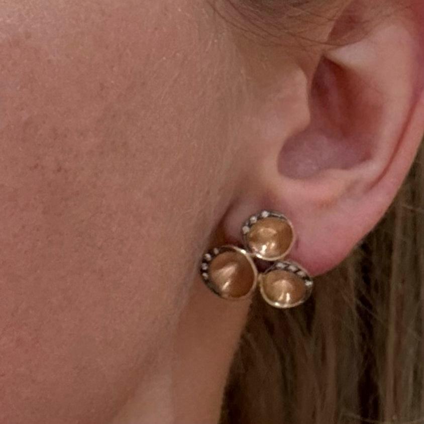Pendientes vintage con diamantes en oro amarillo de 18 quilates de H. Stern en Bueno estado para la venta en Lucerne, CH