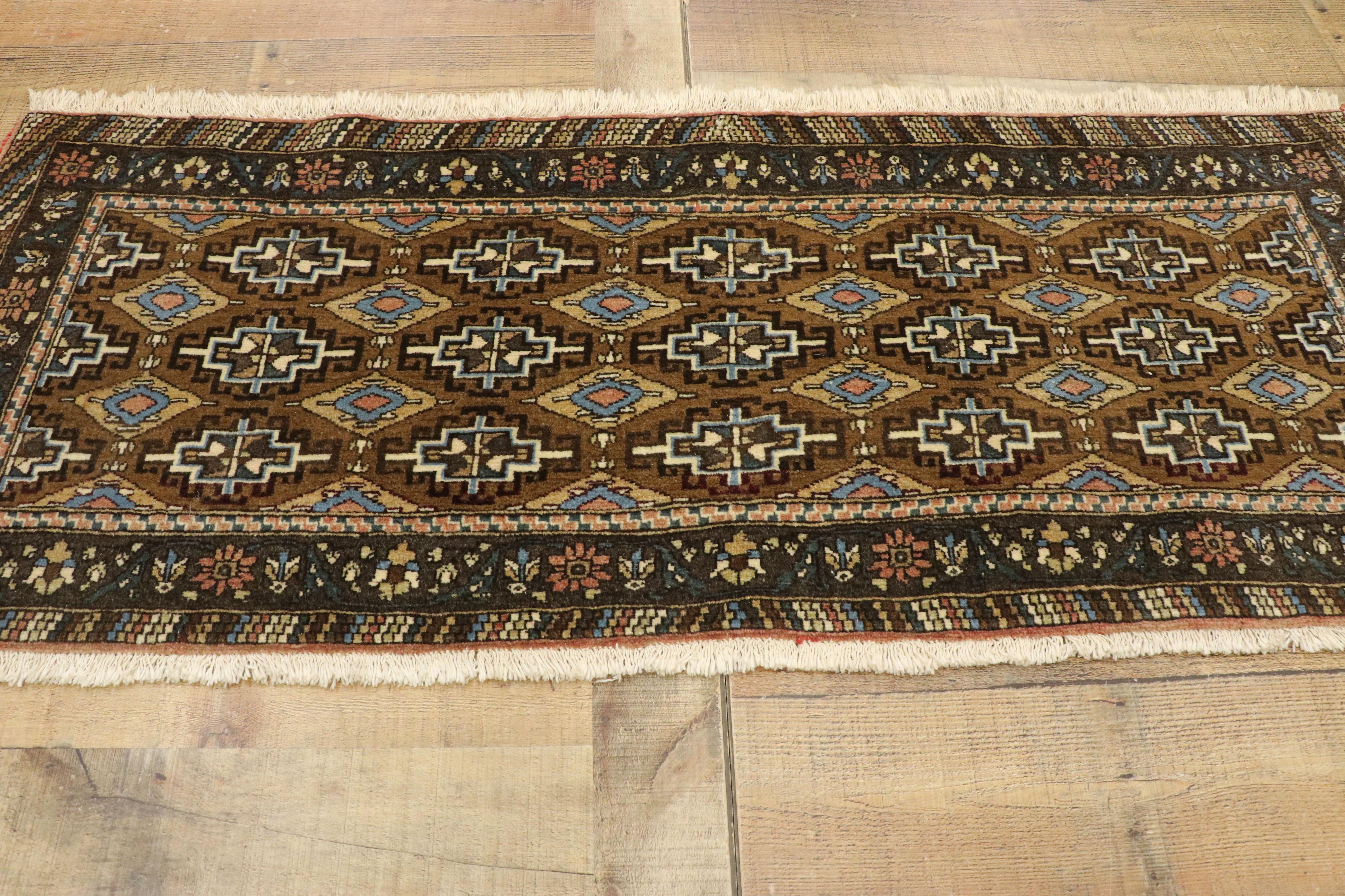 Alfombra Persa Khorassan de 1950 en tonos tierra y estilo tradicional Lana en venta