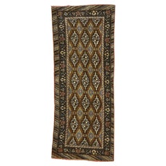 1950's Earth-Tone Persian Khorassan Carpet with Traditional Style