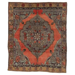 Alfombra Turca Oushak Vintage Tono Tierra, 08'09 x 10'03