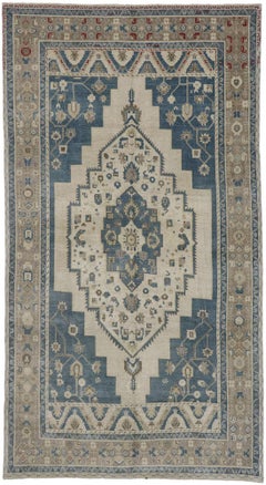 Alfombra de galería turca Oushak vintage en tonos tierra, 05'09 x 10'06