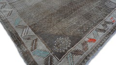 Vintage Earthy Tones Hand-Knotted Wool Rug 8'4''x11'6''